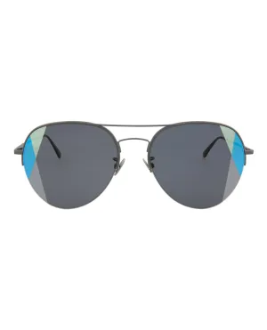 Aviator-Frame Metal Sunglasses