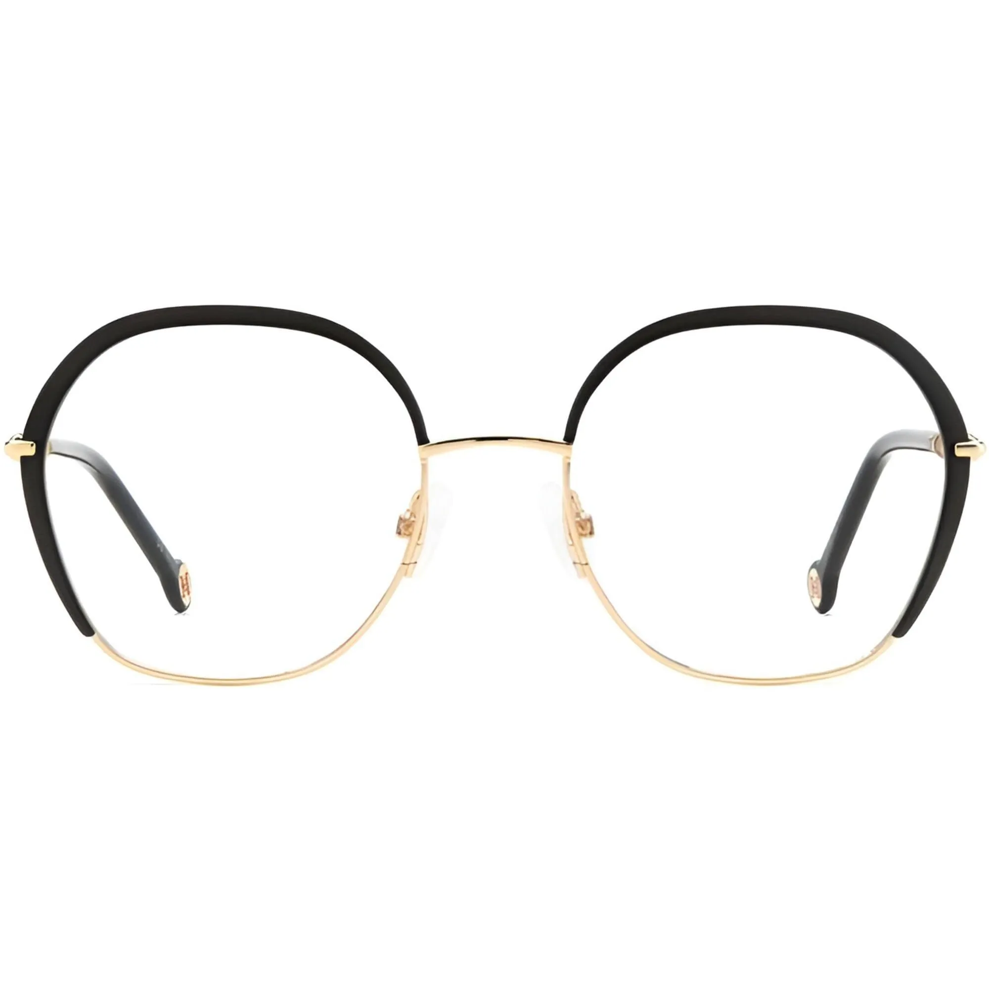 Carolina Herrera Women's Eyeglasses - Black Gold Metal Frame Demo Lens | HER 0099 02M2