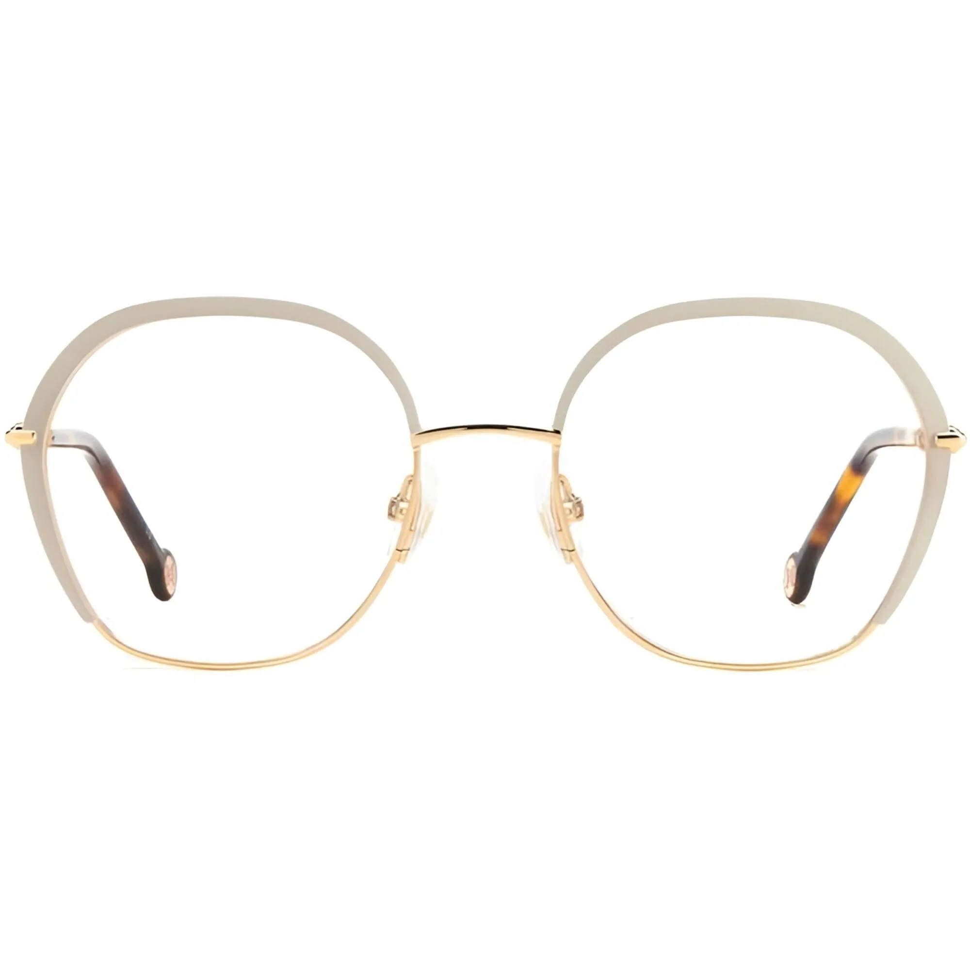 Carolina Herrera Women's Eyeglasses - Gold Ivory Metal Frame Demo Lens | HER 0099 0Y3R