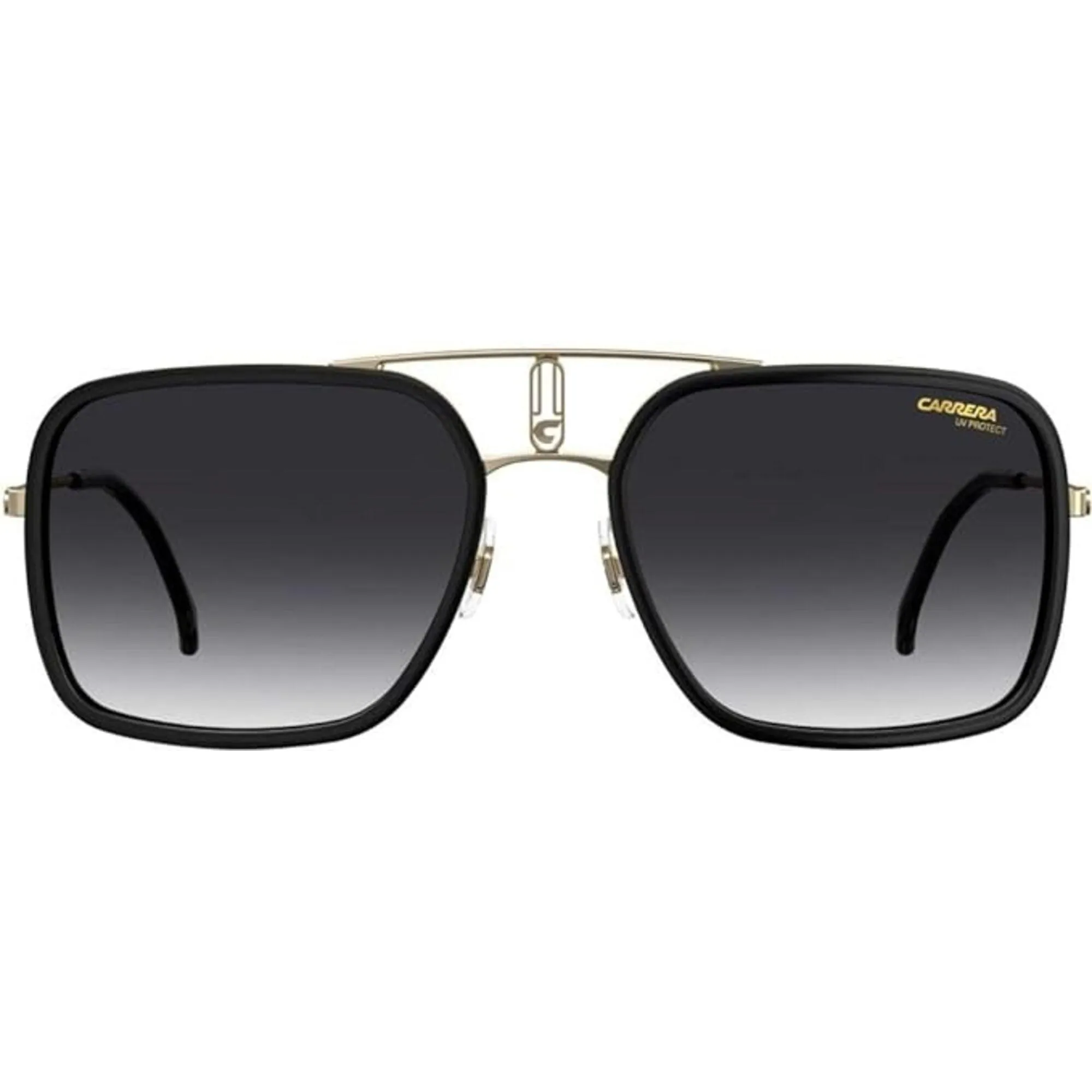 Carrera Unisex Sunglasses - Gold Black Pilot Frame Grey Shaded Lens | 1027/S 0RHL