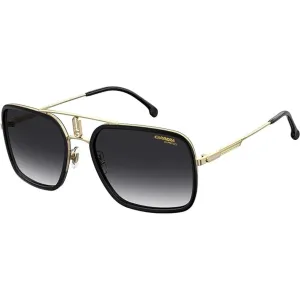 Carrera Unisex Sunglasses - Gold Black Pilot Frame Grey Shaded Lens | 1027/S 0RHL