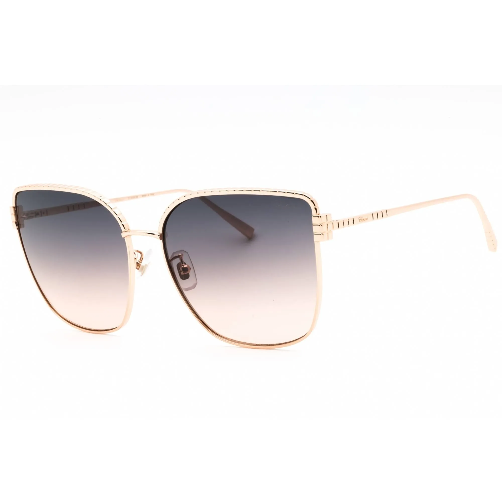 Chopard Women's Sunglasses - Shiny Copper Gold Metal Butterfly Frame | SCHG67M 08FC