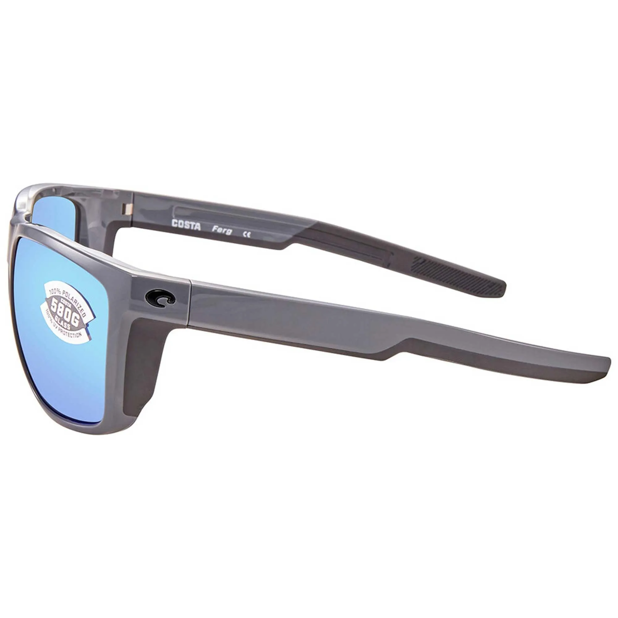 Costa Del Mar Men's Sunglasses - Ferg Shiny Grey Frame Glass Lens | 0FRG298 OBMGLP
