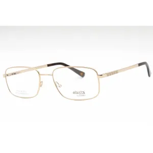 Elasta Men's Eyeglasses - Gold Metal Rectangular Shape Full Rim Frame | E 7245 0J5G 00