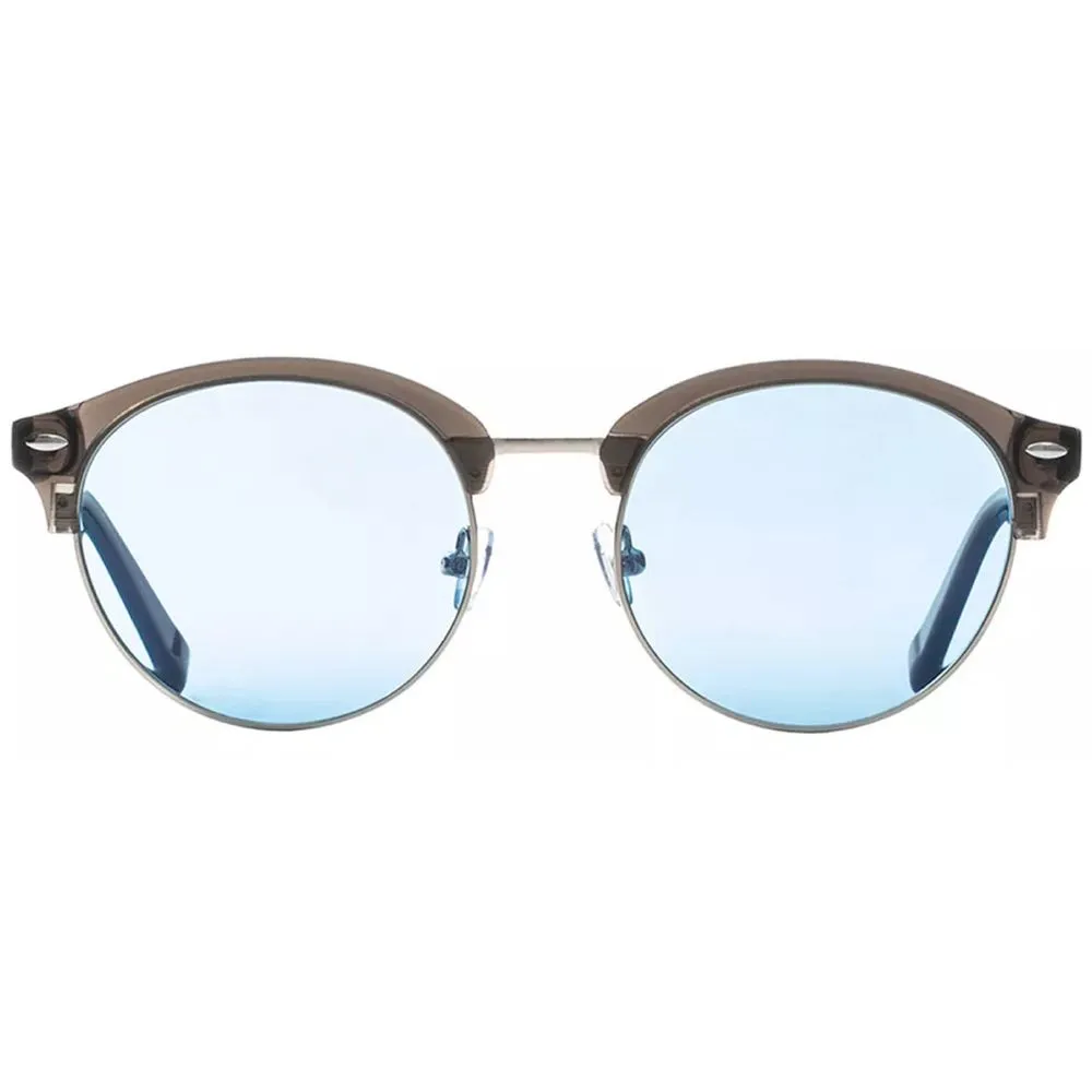 Elton John WOODSTOCK Unisex Sunglasses Moss Brown Grey Crystal Silver/Blue 53 mm