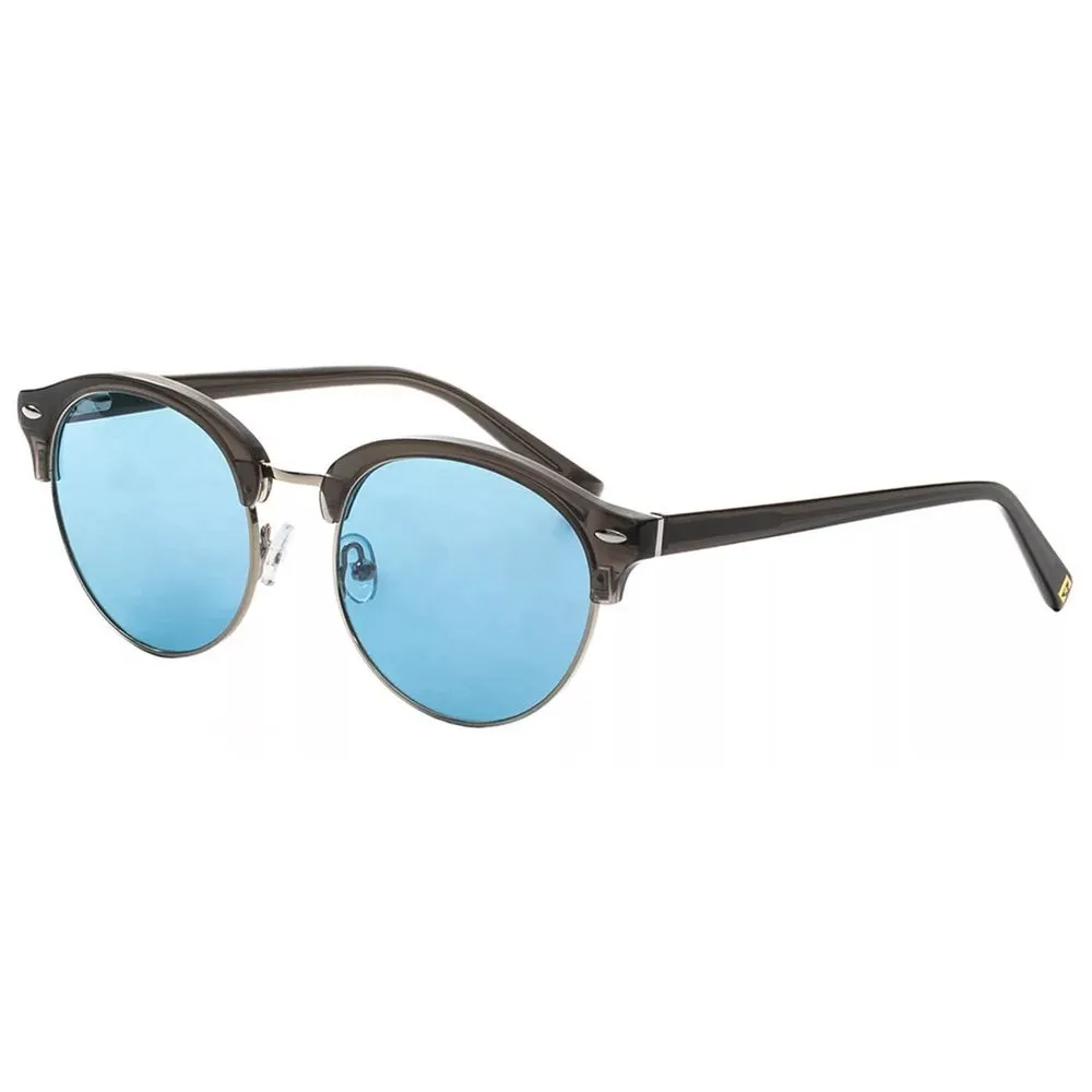 Elton John WOODSTOCK Unisex Sunglasses Moss Brown Grey Crystal Silver/Blue 53 mm