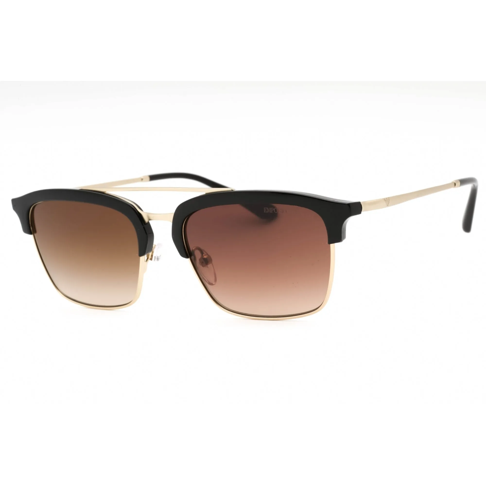 Emporio Armani Men's Sunglasses - Shiny Black/Matte Pale Gold Frame | 0EA4228 300213