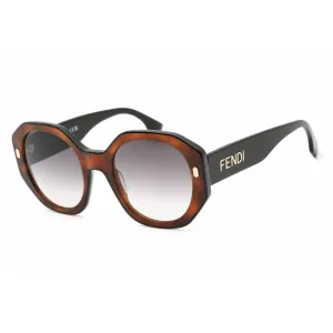 Fendi Men's Sunglasses - Tortoise Plastic Geometric Full Rim Frame | FE40045I 53B