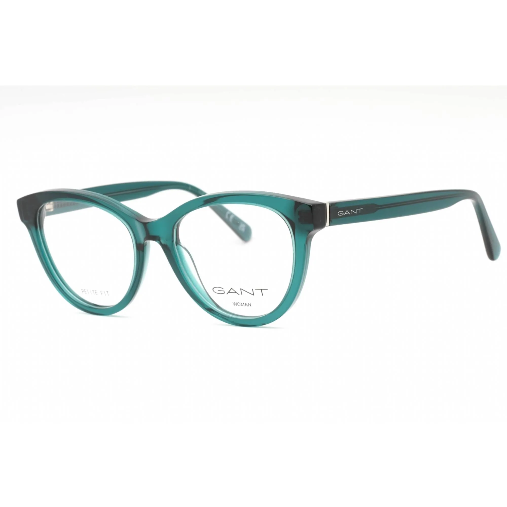 Gant Women's Eyeglasses - Shiny Dark Green Plastic Cat Eye Full Rim Frame | GA4153 096