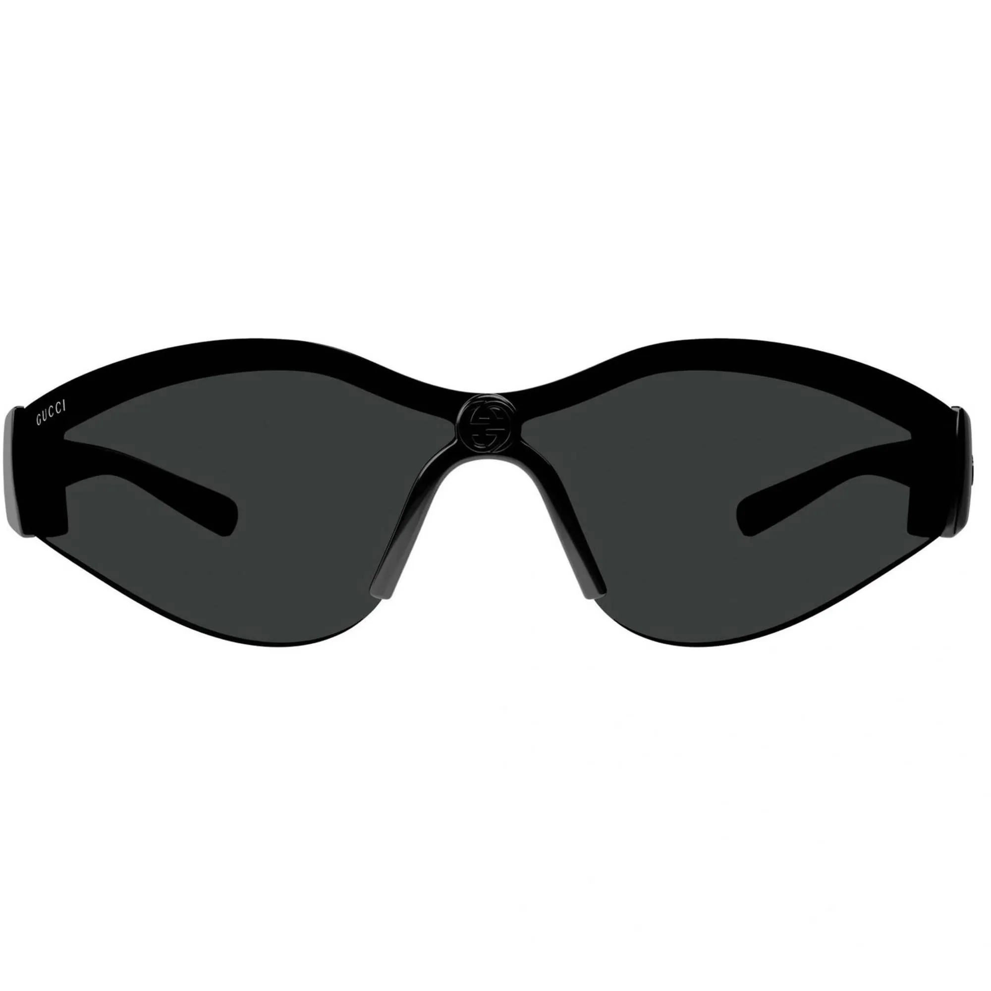 Gucci Women's Sunglasses - Black Injected Plastic Half Rim Cat Eye Frame | GG1651S 001