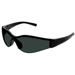 Gucci Women's Sunglasses - Black Injected Plastic Half Rim Cat Eye Frame | GG1651S 001
