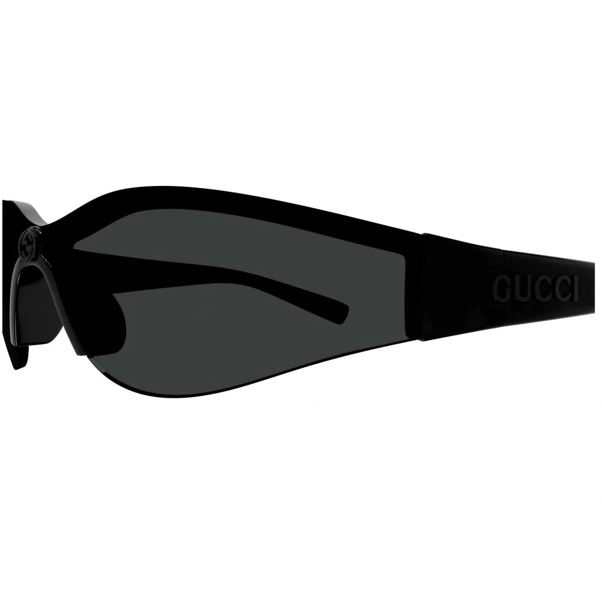 Gucci Women's Sunglasses - Black Injected Plastic Half Rim Cat Eye Frame | GG1651S 001