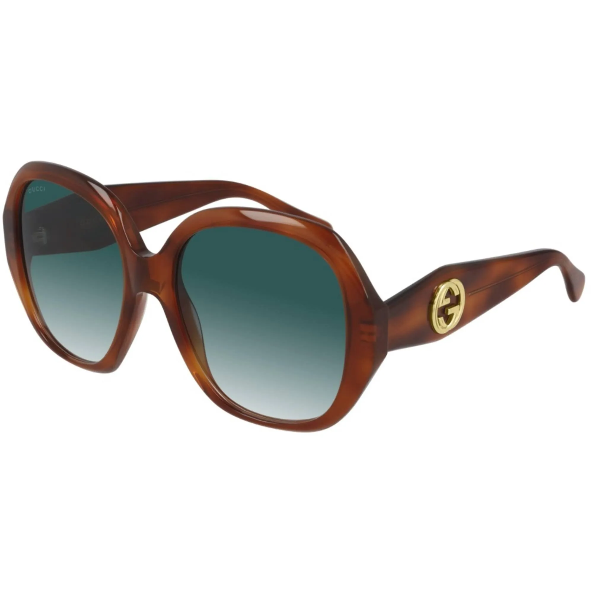 Gucci Women's Sunglasses - Havana Geometric Frame Grey Gradient Lens | GG0796S 003