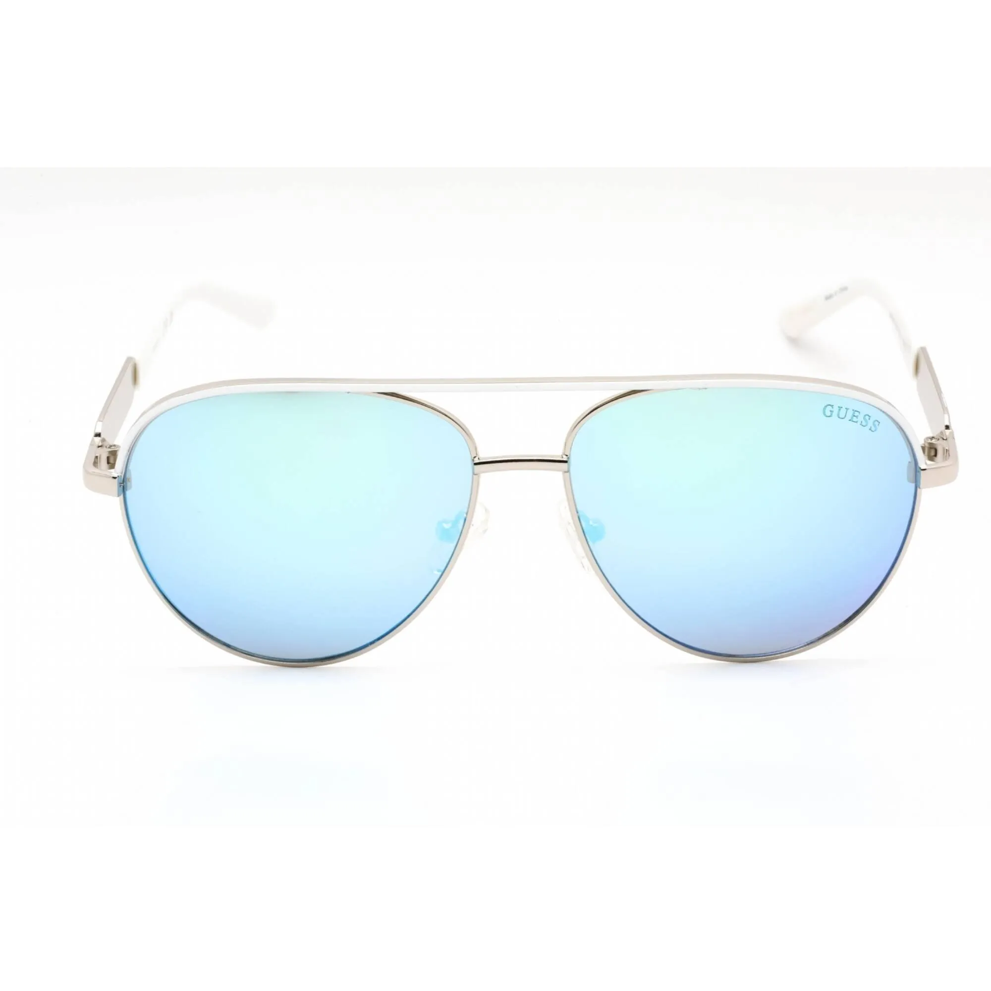 Guess Factory Women's Sunglasses - Shiny Dark Nickeltin Aviator Frame | GF0287 06X