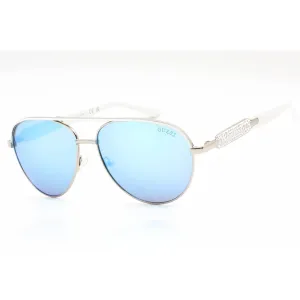 Guess Factory Women's Sunglasses - Shiny Dark Nickeltin Aviator Frame | GF0287 06X