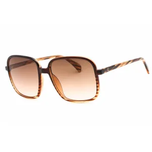 Guess Factory Women's Sunglasses - Shiny Light Brown Square Shape Frame | GF6146 45F
