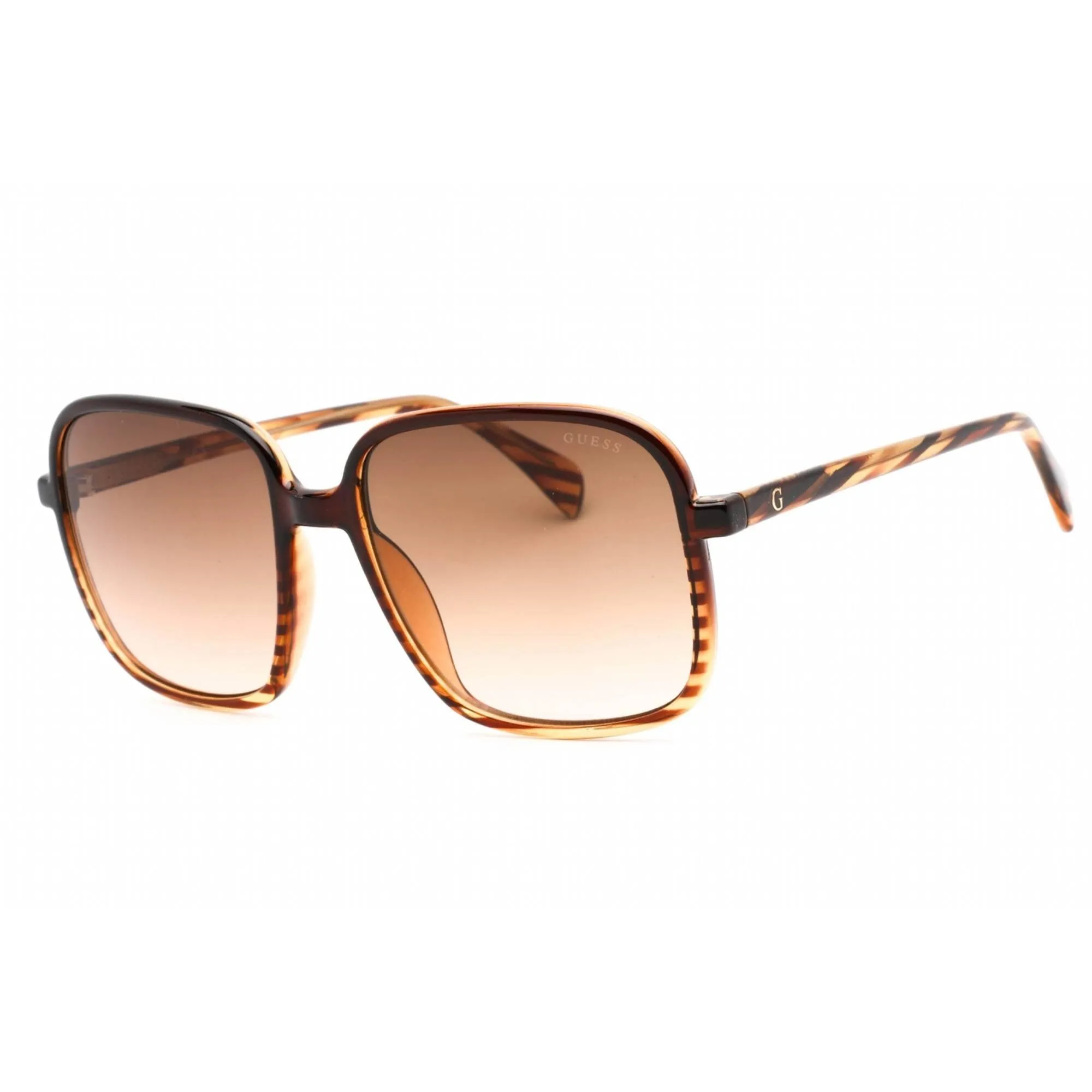 Guess Factory Women's Sunglasses - Shiny Light Brown Square Shape Frame | GF6146 45F