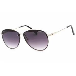 Guess Factory Women's Sunglasses - Shiny Light Nickeltin Aviator Frame | GF0386 10B