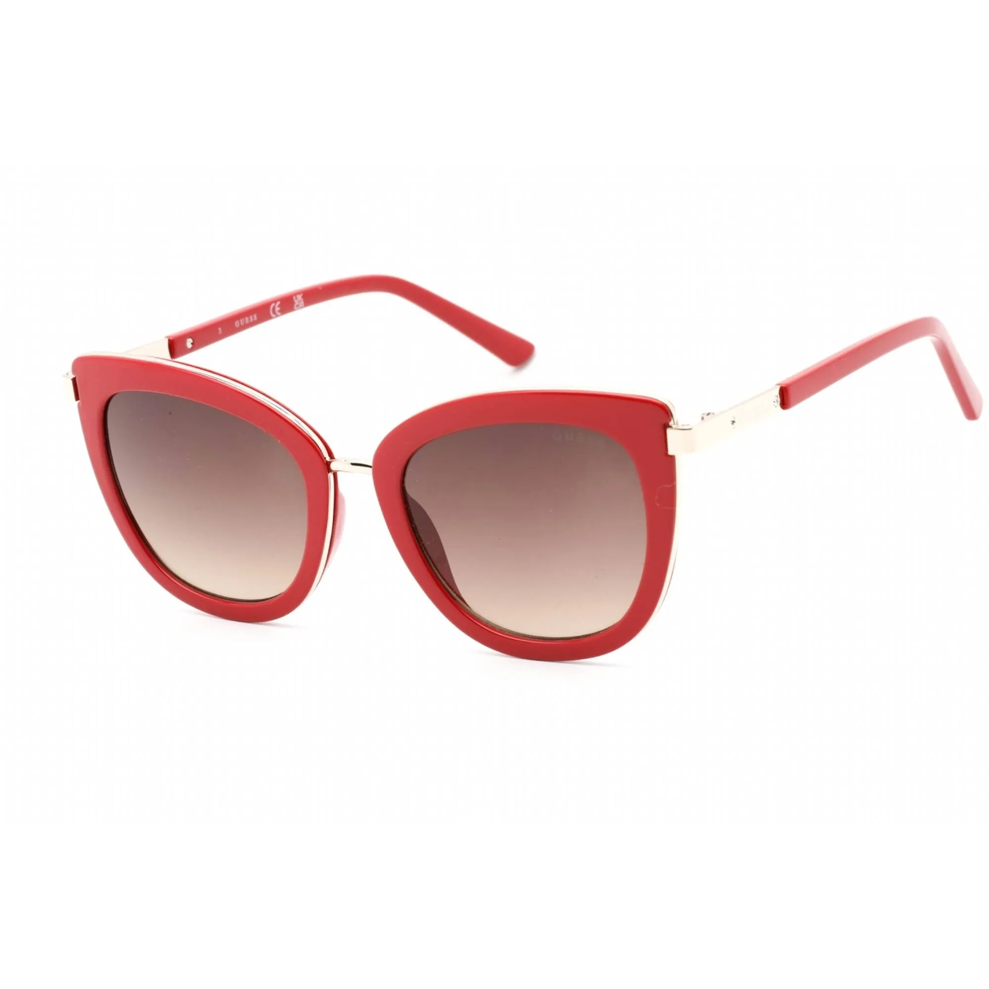 Guess Factory Women's Sunglasses - Shiny Red Plastic Cat Eye Full Rim | GF6089 66F