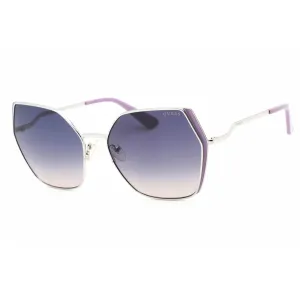 Guess Women's Sunglasses - Full Rim Shiny Light Nickeltin Metal Frame | GU7843 10B
