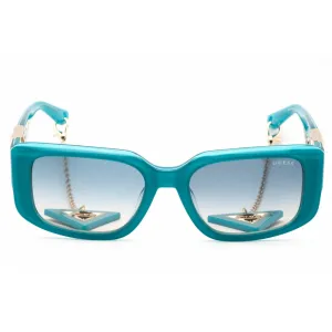 Guess Women's Sunglasses - Full Rim Shiny Turquoise Rectangular Frame | GU7891 87W