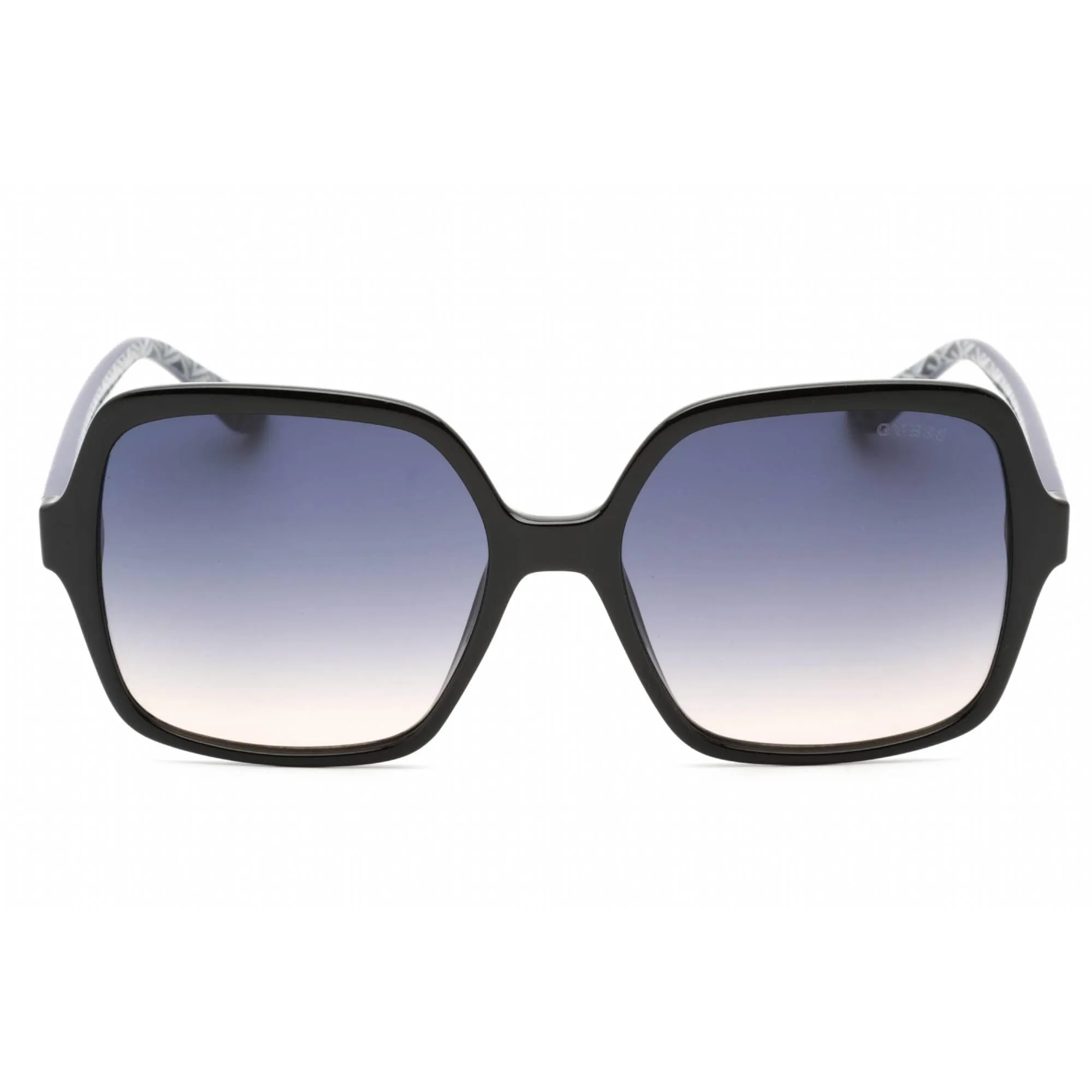 Guess Women's Sunglasses - Shiny Black Plastic Rectangular Shaped Frame | GU7921-H 01B