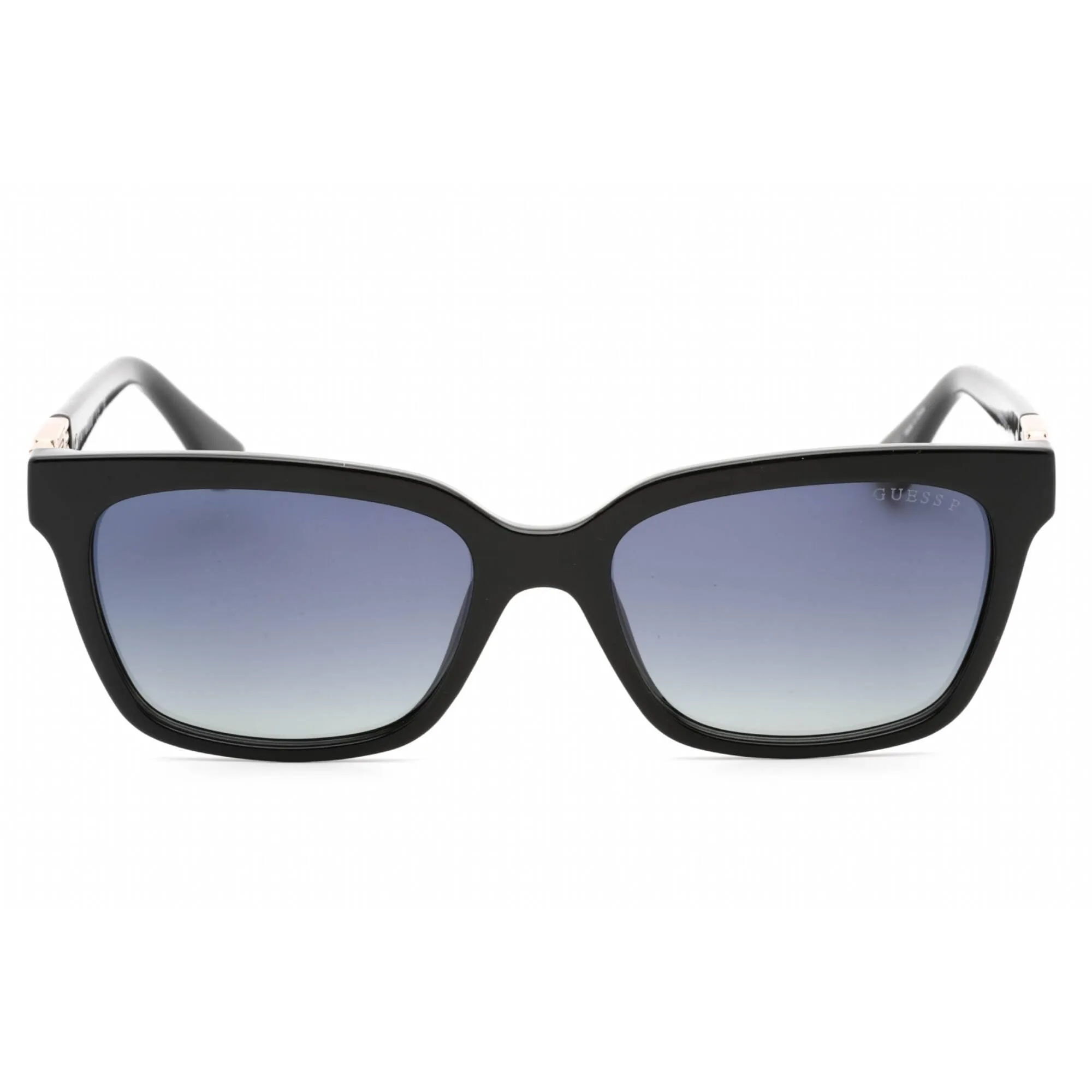 Guess Women's Sunglasses - Smoke Polarized Lens Shiny Black Square Frame | GU7869 01D