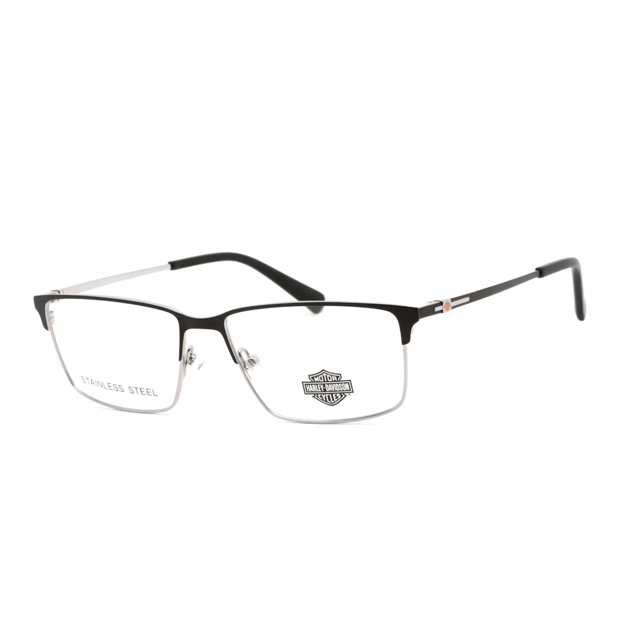 Harley Davidson Men's Eyeglasses - Matte Black Metal Rectangular Frame | HD0914 002