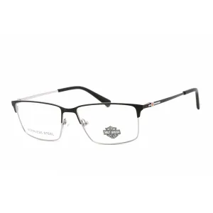 Harley Davidson Men's Eyeglasses - Matte Black Metal Rectangular Frame | HD0914 002