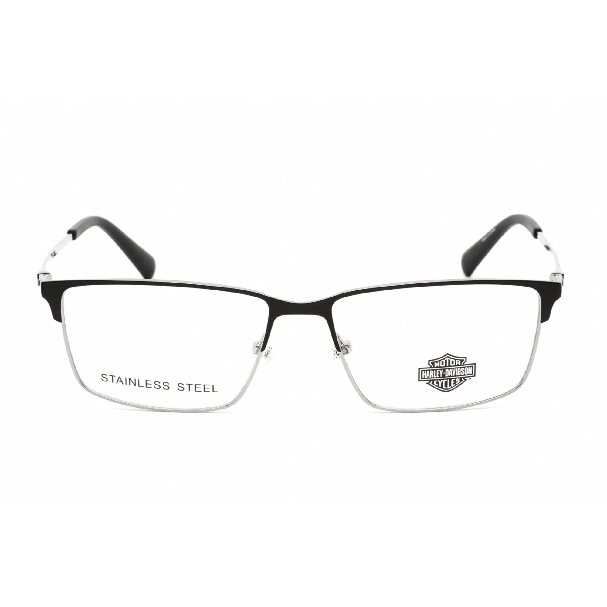 Harley Davidson Men's Eyeglasses - Matte Black Metal Rectangular Frame | HD0914 002