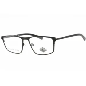 Harley Davidson Men's Eyeglasses - Matte Black Metal Rectangular Frame | HD0978 002