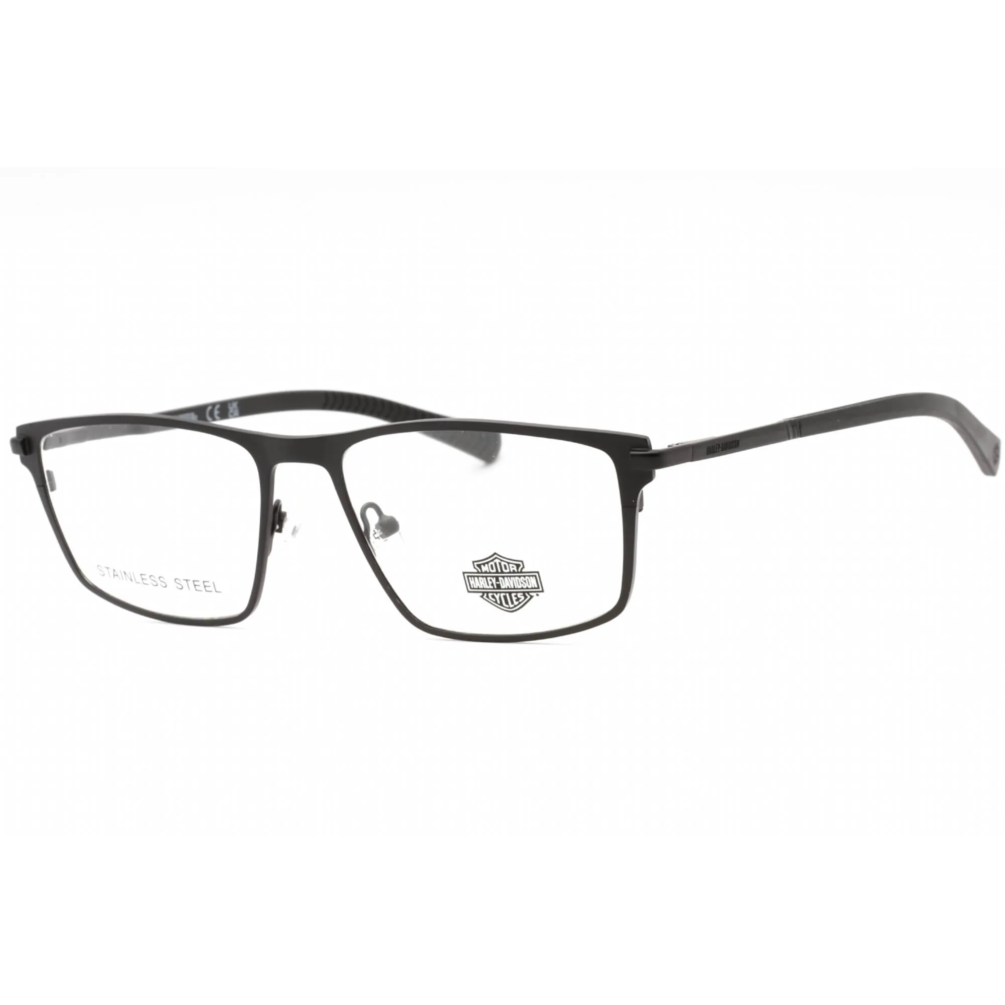 Harley Davidson Men's Eyeglasses - Matte Black Metal Rectangular Frame | HD0978 002