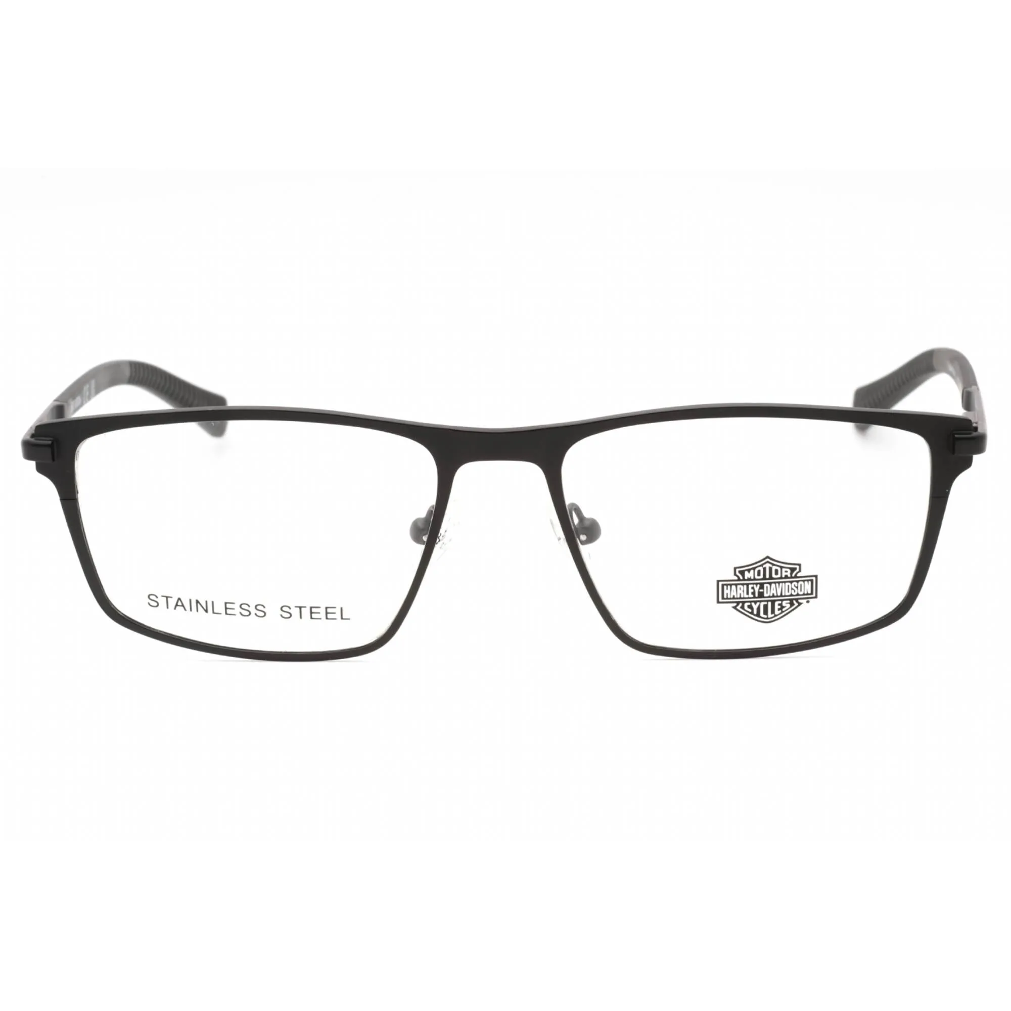 Harley Davidson Men's Eyeglasses - Matte Black Metal Rectangular Frame | HD0978 002
