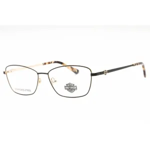 Harley Davidson Women's Eyeglasses - Matte Black Metal Rectangular Frame | HD0560 002