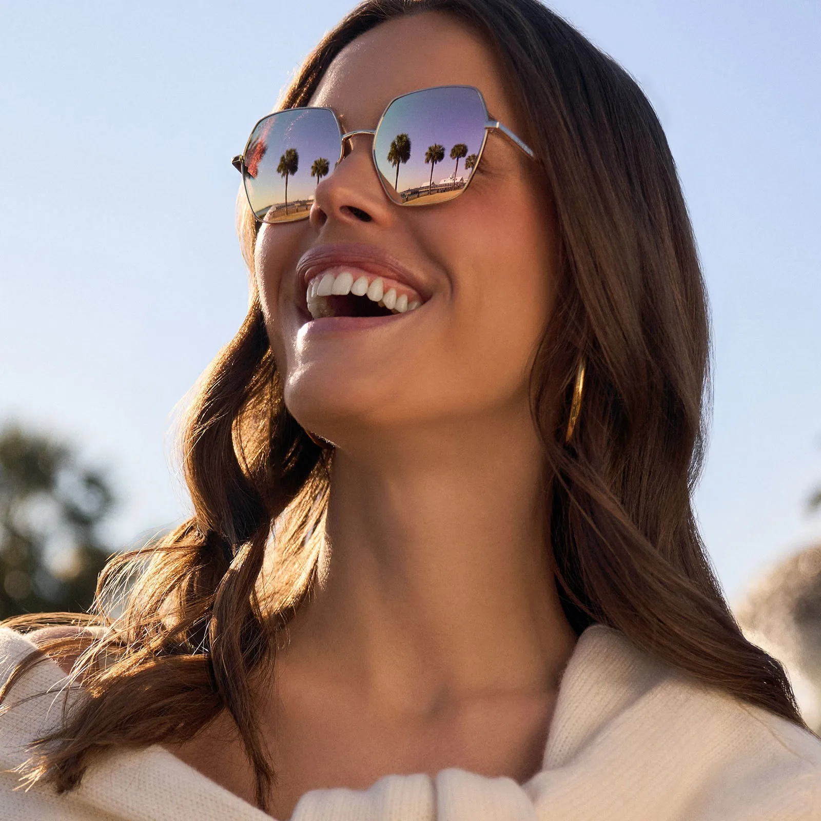 HARLOWE - GOLD   TAUPE FLASH SUNGLASSES