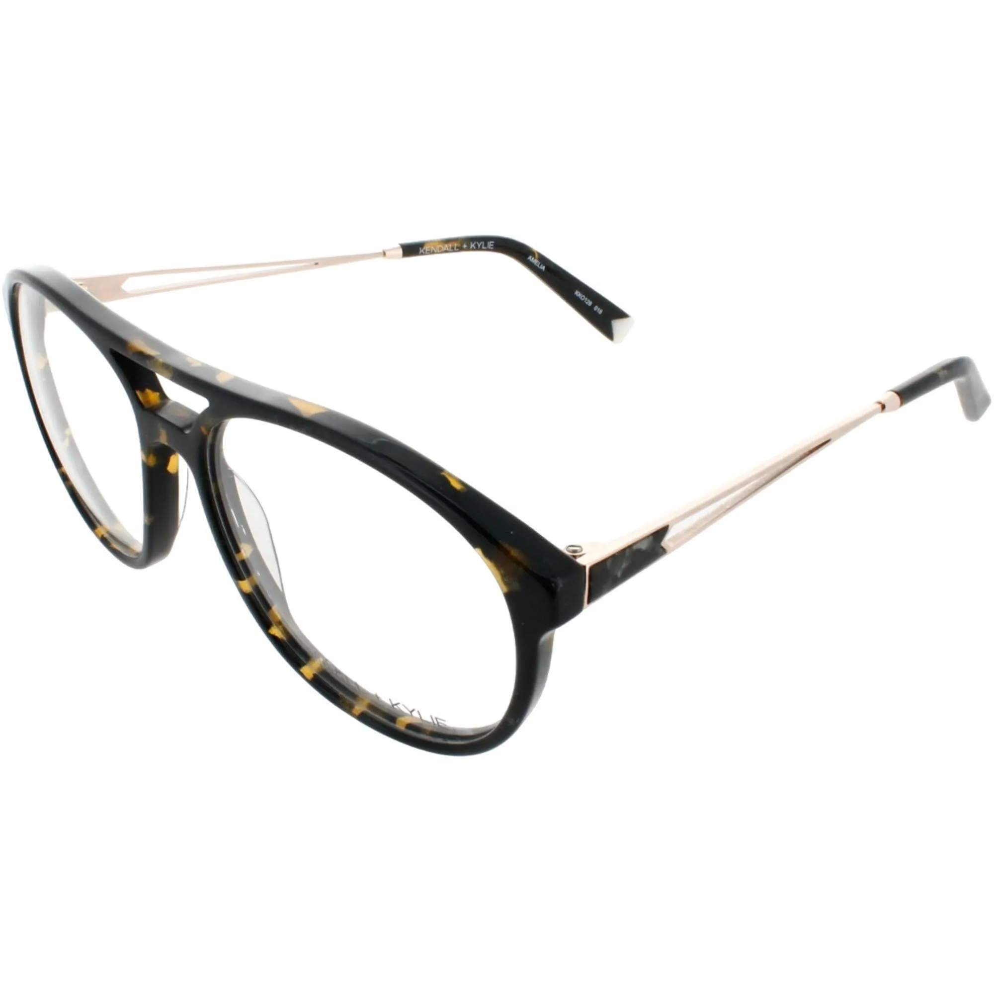 Kendall   Kylie Women's Eyeglasses - Black Tort Frame Demo Lens | KKO128G AMELIA 18