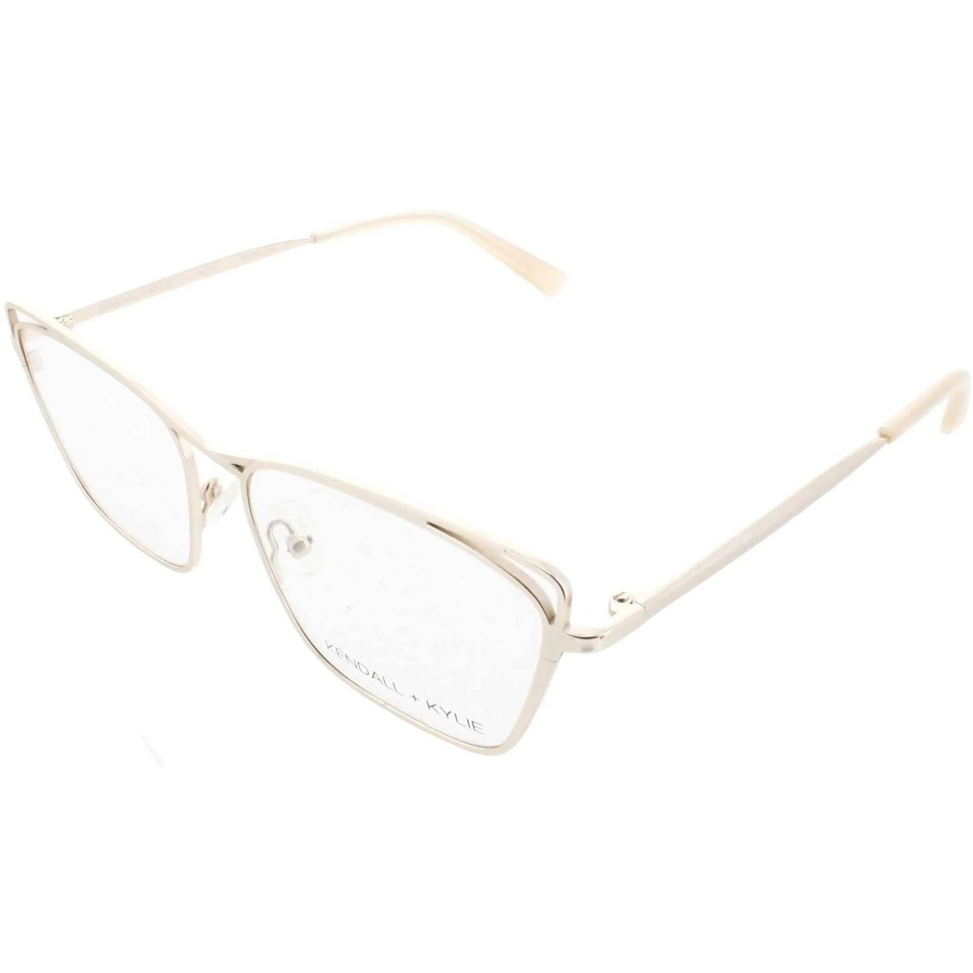 Kendall   Kylie Women's Eyeglasses - Gold Cat Eye Shape Frame Demo Lens | KKO181G 246