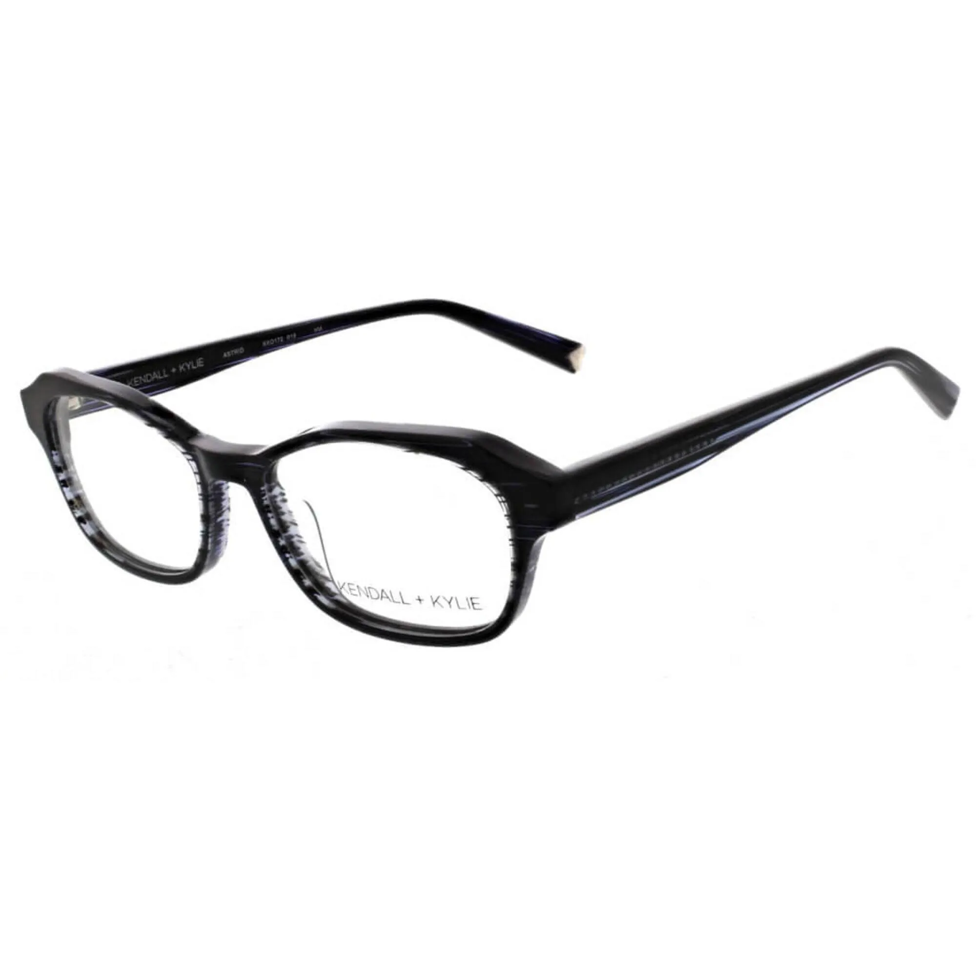 Kendall   Kylie Women's Eyeglasses - Striped Black Acetate Frame Demo Lens | KKO172 19