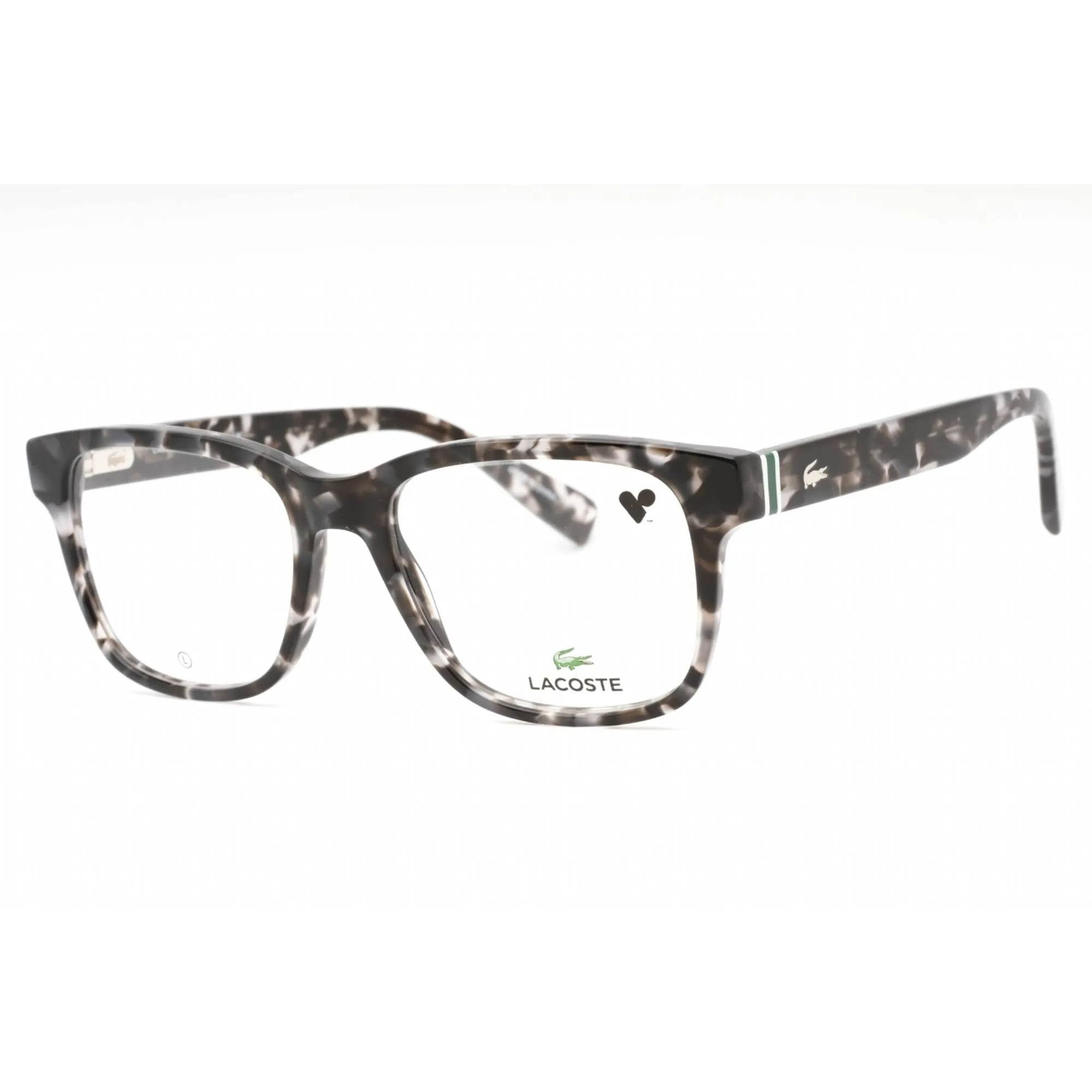 Lacoste Men's Eyeglasses - Havana Grey Plastic Square Shape Full Rim Frame | L2937 240