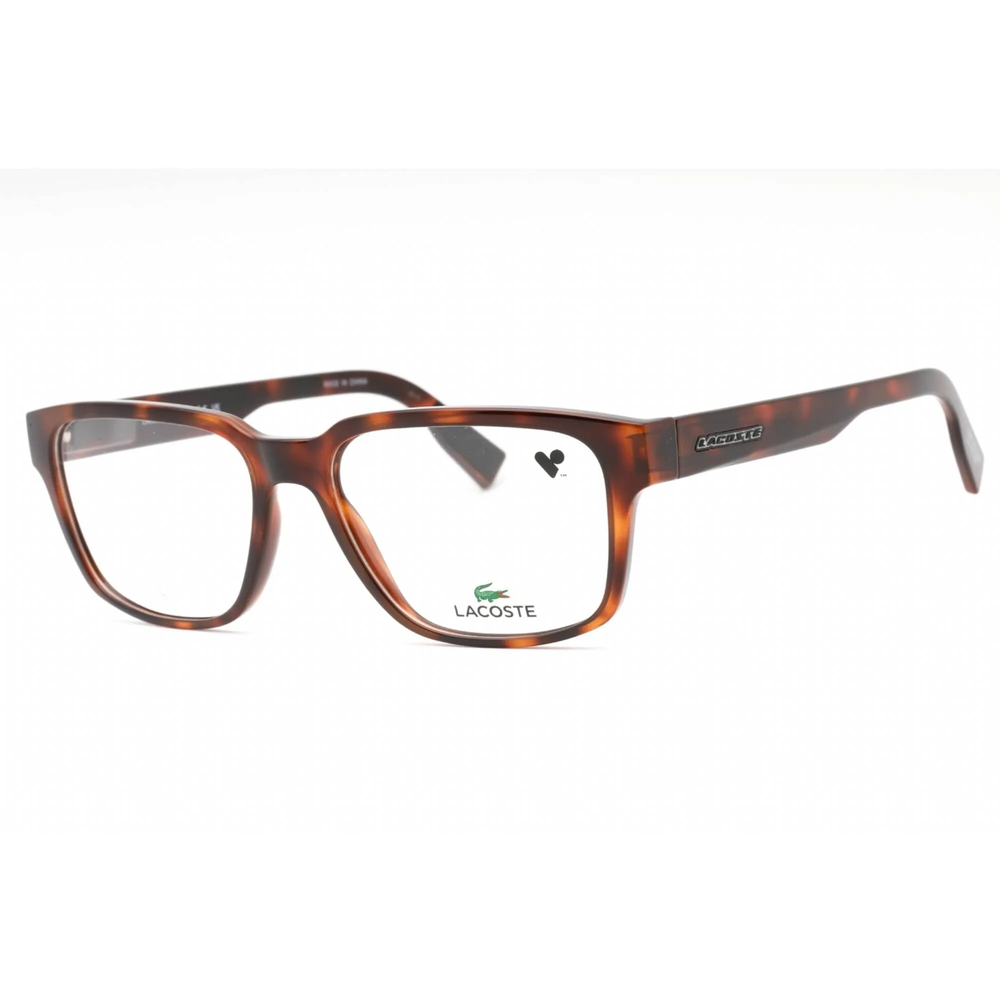 Lacoste Men's Eyeglasses - Havana Plastic Rectangular Shape Full Rim Frame | L2927 214
