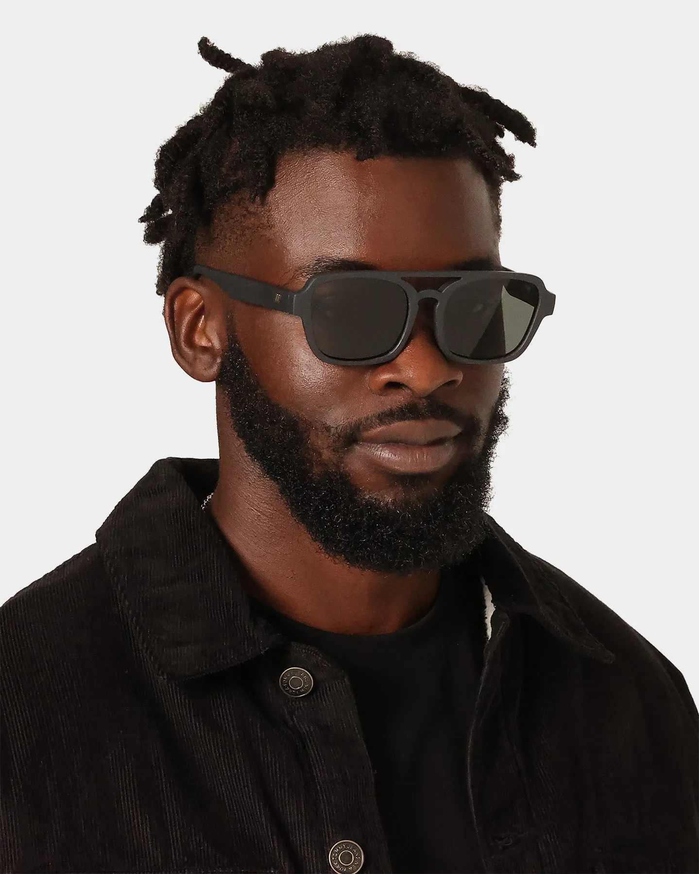 Le Specs Unwritten Straw Sunglasses Black