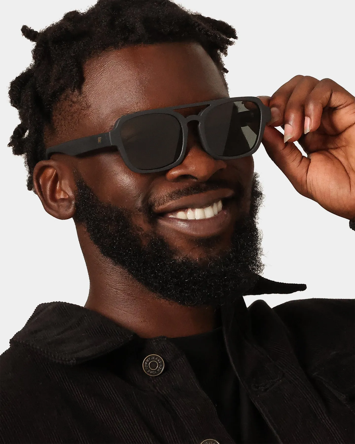 Le Specs Unwritten Straw Sunglasses Black