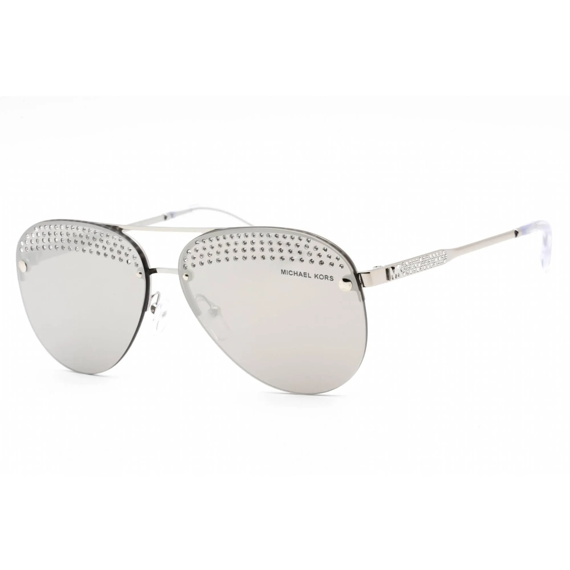 Michael Kors Women's Sunglasses - Shiny Silver Metal Rimless Frame | 0MK1135B 18896G