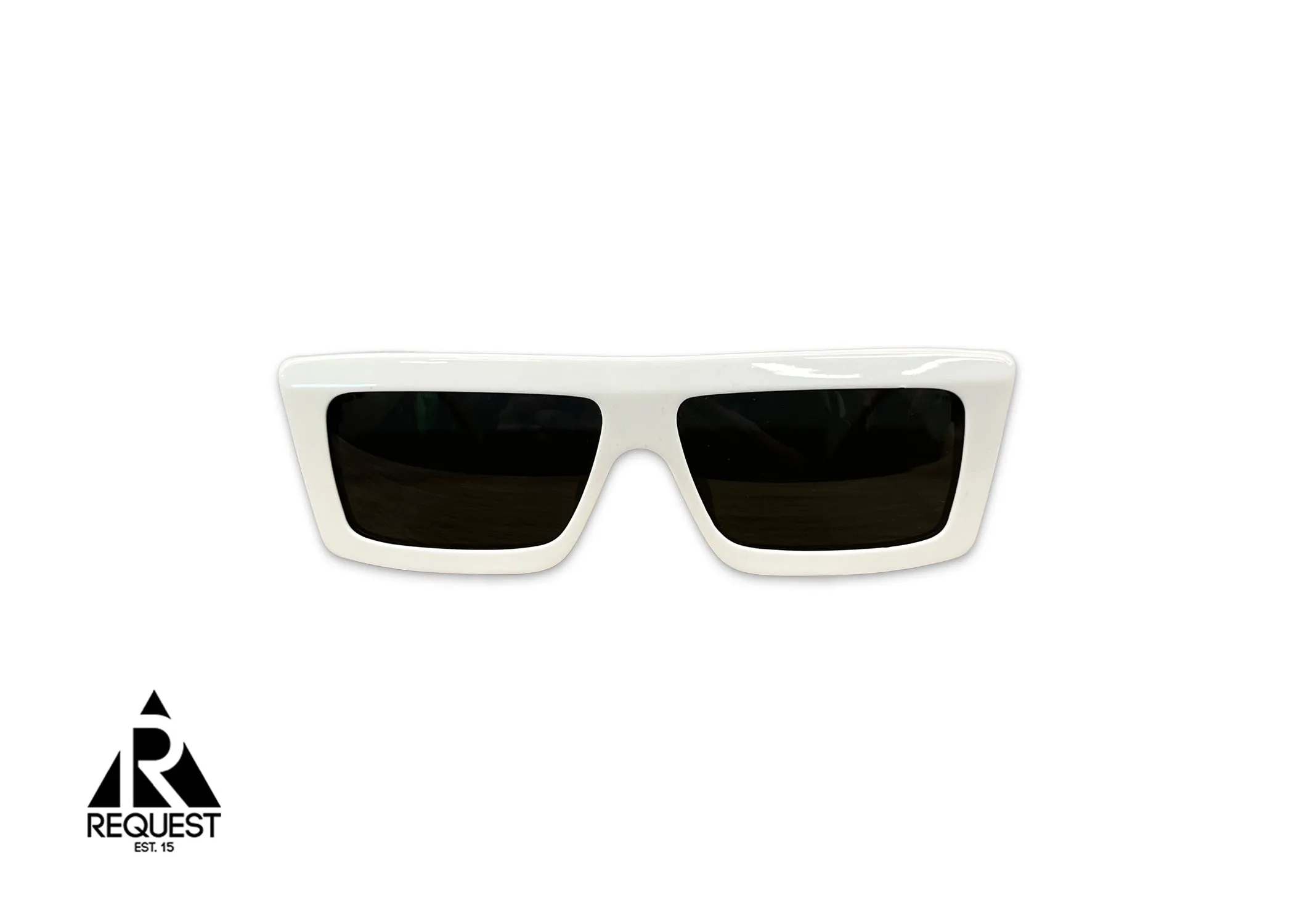 Monochrome Acetate Sunglasses White