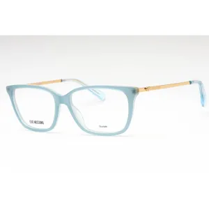 Moschino Love Women's Eyeglasses - Azure Acetate Rectangular Full Rim | MOL550 MVU