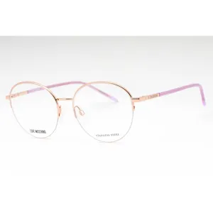 Moschino Love Women's Eyeglasses - Lilac Gold Copper Round Full Rim Frame | MOL569 LTA