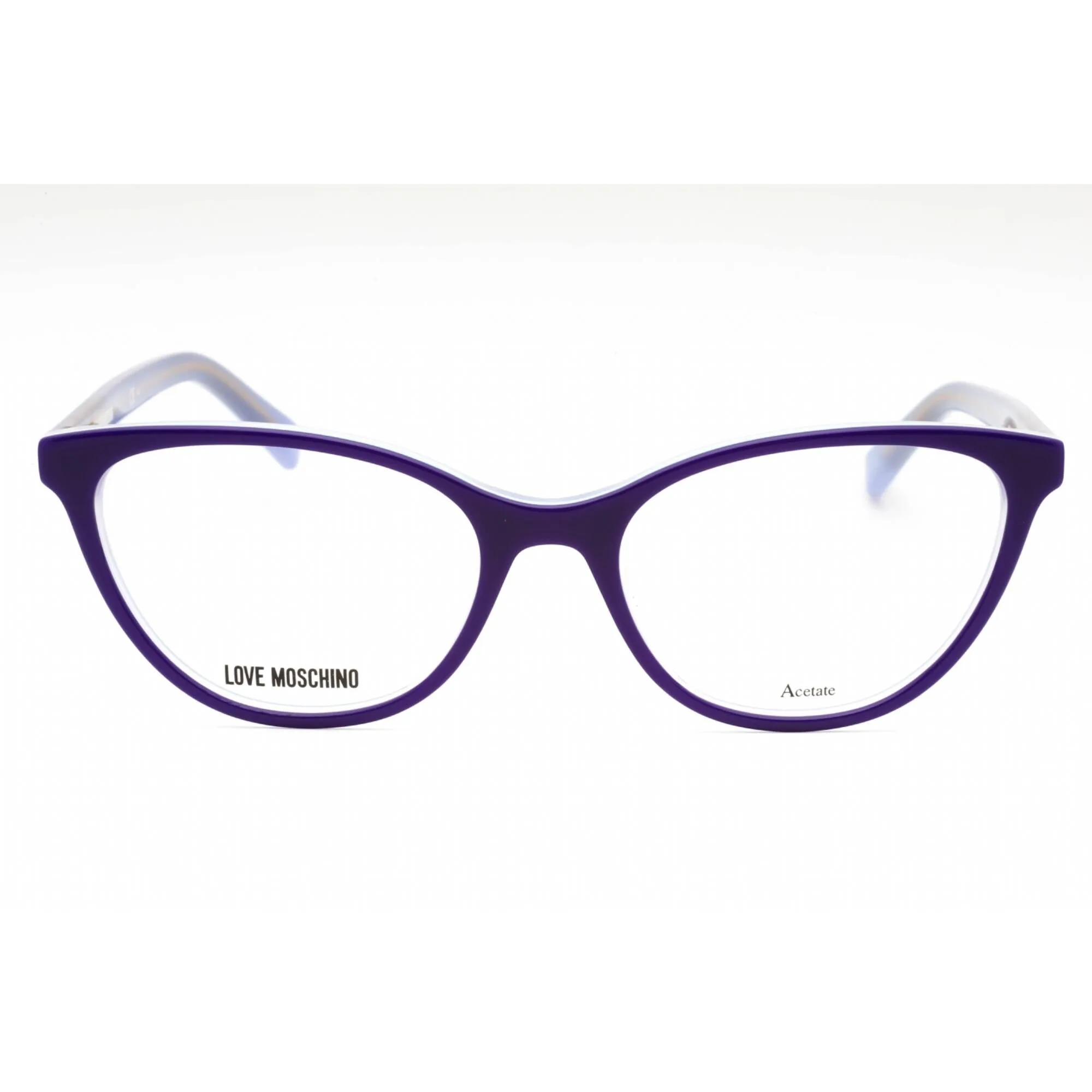 Moschino Love Women's Eyeglasses - Violet Acetate Cat Eye Full Rim Frame | MOL545 B3V