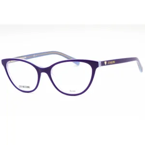 Moschino Love Women's Eyeglasses - Violet Acetate Cat Eye Full Rim Frame | MOL545 B3V