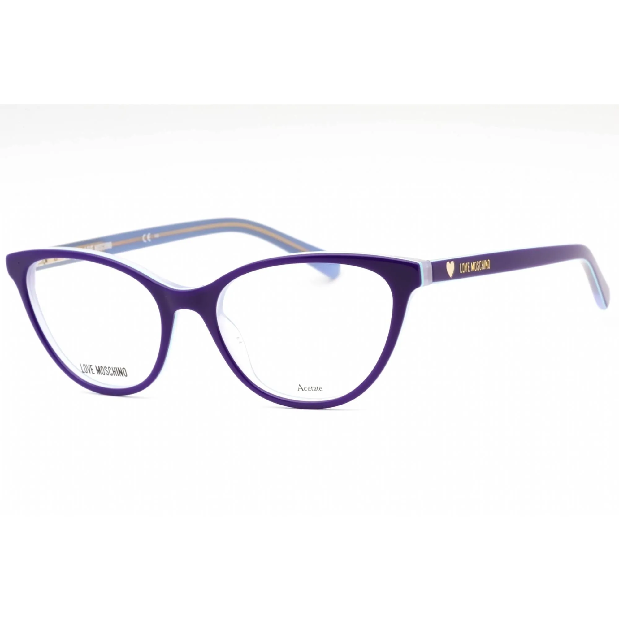 Moschino Love Women's Eyeglasses - Violet Acetate Cat Eye Full Rim Frame | MOL545 B3V