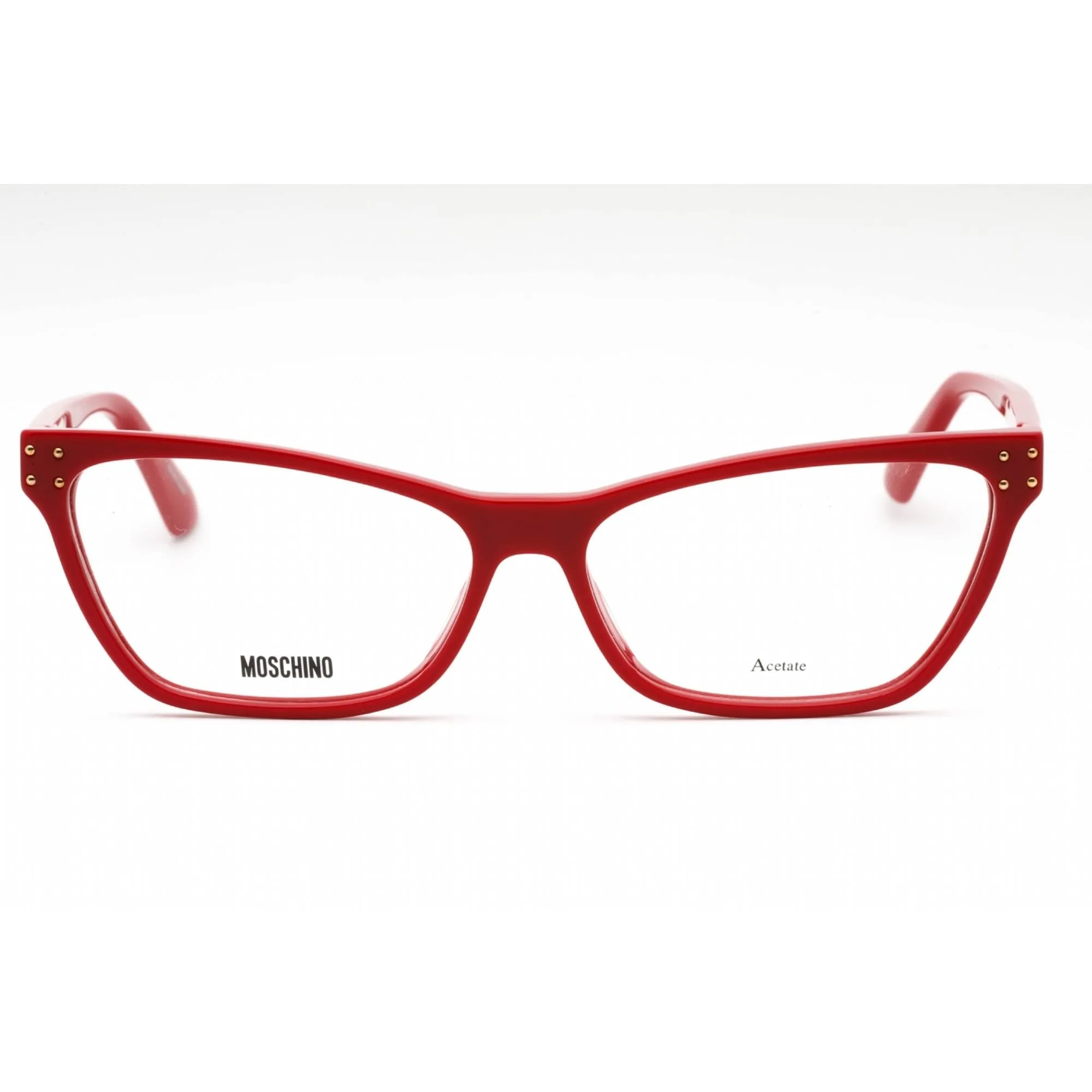 Moschino Women's Eyeglasses - Red Acetate Cat Eye Shape Full Rim Frame | MOS581 C9A